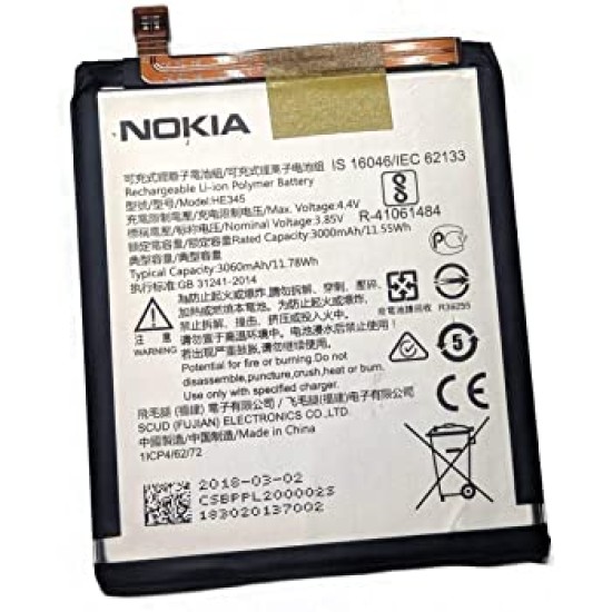 BATTERY NOKIA 6 2018 NK6 2018 HE345 3000MAH ORIGINAL